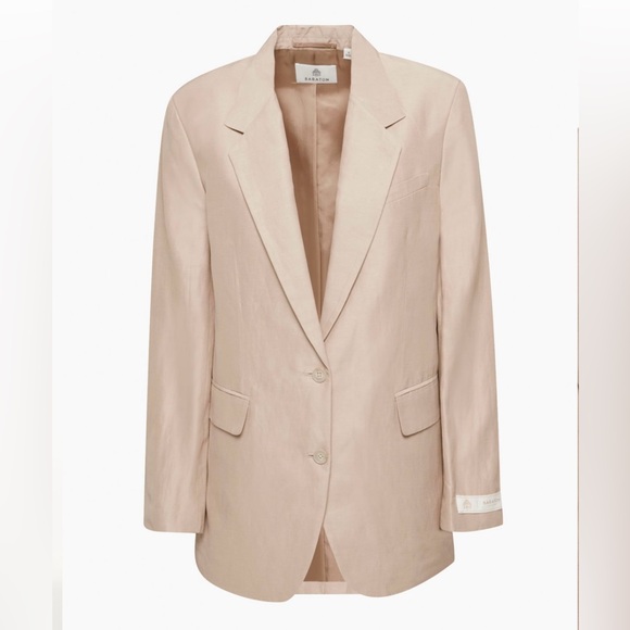 Agency Linen Blazer Kasha Taupe Size XXS - Picture 2 of 6